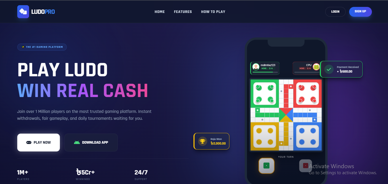 Real Ludu Turnnament Website